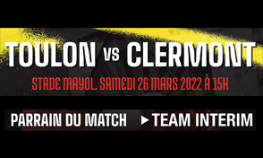 Image de l'actualité: Le Groupe TEAM INTERIM sera parrain du match RCT VS CLERMONT samedi 26 Mars 2022 à 15H au Stade Mayol.