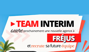 Image de l'actualité: TEAM INTERIM poursuit son développement avec l’ouverture prochaine d’une nouvelle agence à Fréjus